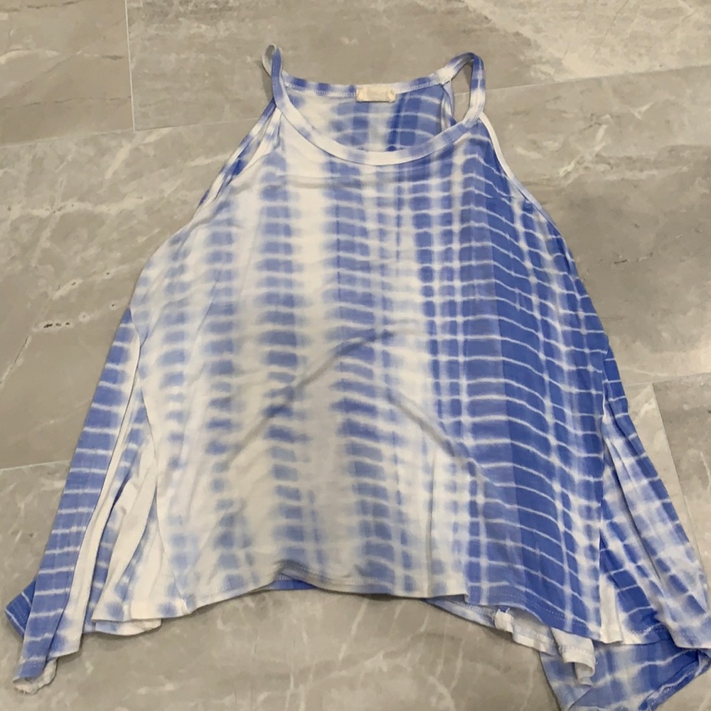 Tie dye flare tank top